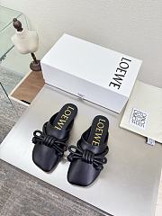 LOEWE | Flamenco Knot Mules Black Leather - 1