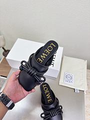 LOEWE | Flamenco Knot Mules Black Leather - 3