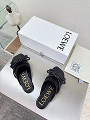 LOEWE | Flamenco Knot Mules Black Leather - 4