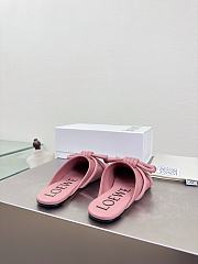 LOEWE | Flamenco Knot Mules Dusty Pink Leather - 4
