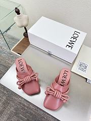 LOEWE | Flamenco Knot Mules Dusty Pink Leather - 3