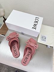 LOEWE | Flamenco Knot Mules Dusty Pink Leather - 2