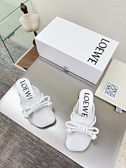 LOEWE | Flamenco Knot Mules White Leather - 5