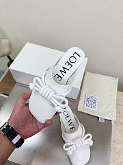 LOEWE | Flamenco Knot Mules White Leather - 2