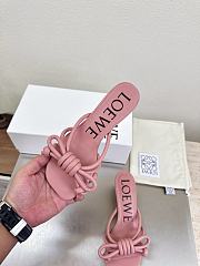 LOEWE | Flamenco Knot sandal in lambskin 5.5cm Blush - 4