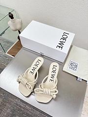 LOEWE | Flamenco Knot sandal in lambskin 5.5cm Ivory - 1