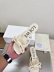 LOEWE | Flamenco Knot sandal in lambskin 5.5cm Ivory - 2