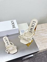 LOEWE | Flamenco Knot sandal in lambskin 5.5cm Ivory - 3