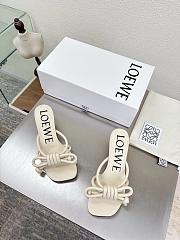 LOEWE | Flamenco Knot sandal in lambskin 5.5cm Ivory - 6