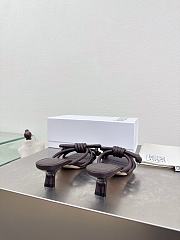 LOEWE | Flamenco Knot sandal in lambskin 5.5cm Dark Brown - 4