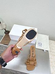 LOEWE | Flamenco Knot sandal in lambskin 5.5cm Brown - 6