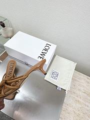LOEWE | Flamenco Knot sandal in lambskin 5.5cm Brown - 5