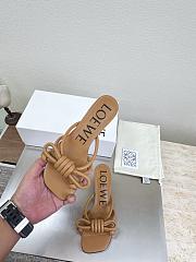 LOEWE | Flamenco Knot sandal in lambskin 5.5cm Brown - 4