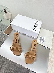 LOEWE | Flamenco Knot sandal in lambskin 5.5cm Brown - 2