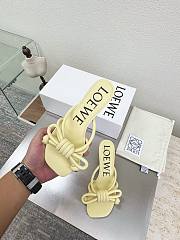 LOEWE | Flamenco Knot sandal in lambskin 5.5cm Pastel Yellow - 6