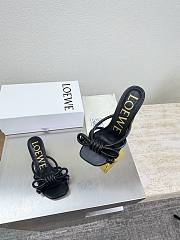 LOEWE | Flamenco Knot sandal in lambskin 5.5cm Black - 4