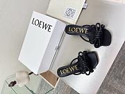LOEWE | Flamenco Knot sandal in lambskin 5.5cm Black - 2