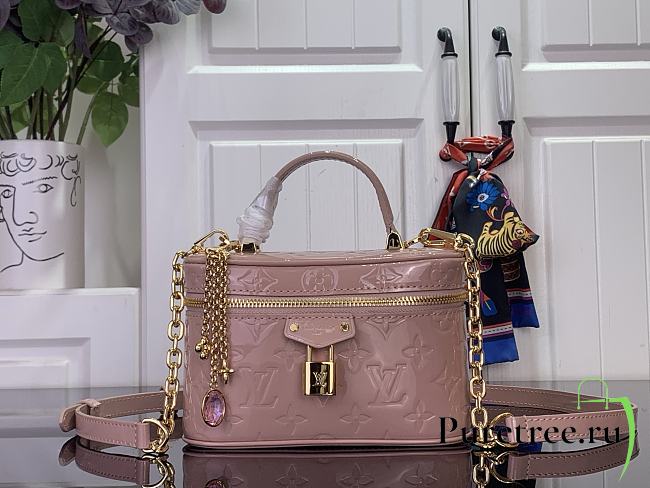 LOUIS VUITTON | Vanity Chain Pouch Varnished cowhide leather pink - 1