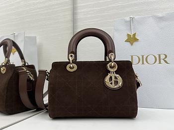 DIOR | Lady Soft Bag In Dark Brown Suede