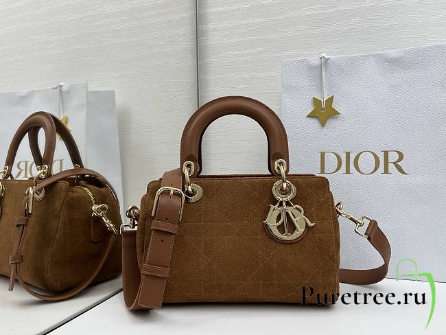 DIOR | Lady Soft Bag In Brown Suede - 1