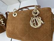 DIOR | Lady Soft Bag In Brown Suede - 4