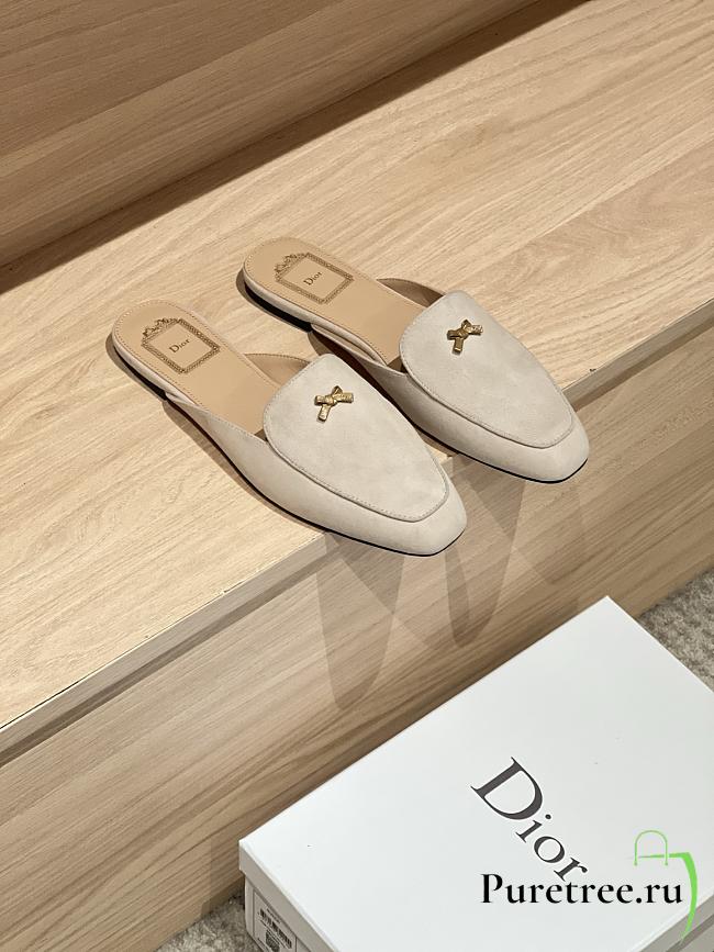 DIOR | Women's Shoes Baby Bow Mule In Cream - 1
