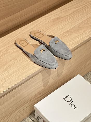DIOR | Women's Shoes Baby Bow Mule In Light Grey