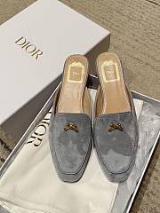 DIOR | Women's Shoes Baby Bow Mule In Light Grey - 3