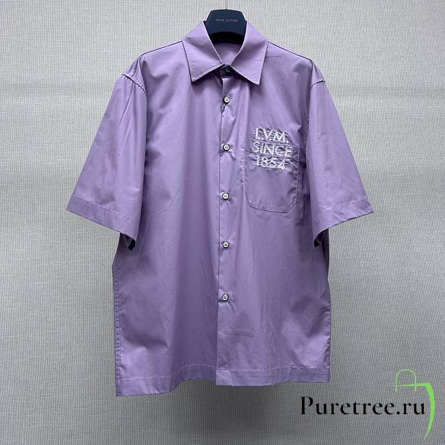 LOUIS VUITTON | Short-sleeved shirt Lilac purple - 1