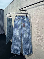 LOUIS VUITTON | Women Blue Flared Jeans - 4