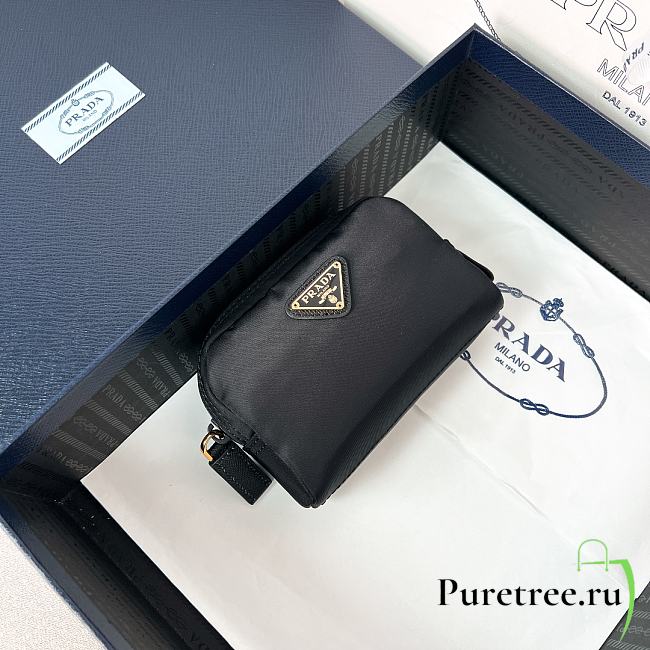 PRADA | Micro Re-Nylon pouch gold hardware Black - 1