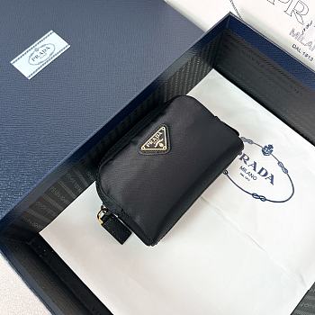 PRADA | Micro Re-Nylon pouch gold hardware Black