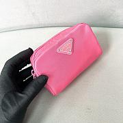 PRADA | Micro Re-Nylon pouch silver hardware Pink - 1