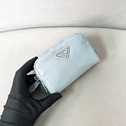 PRADA | Micro Re-Nylon pouch silver hardware Blue - 1