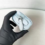 PRADA | Micro Re-Nylon pouch silver hardware Blue - 6