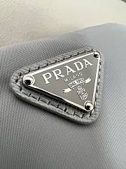PRADA | Micro Re-Nylon pouch silver hardware Blue - 2
