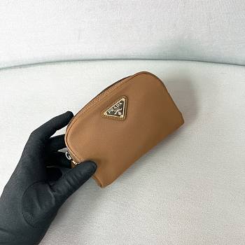 PRADA | Micro Re-Nylon pouch gold hardware Brown