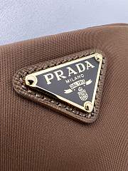 PRADA | Micro Re-Nylon pouch gold hardware Brown - 6