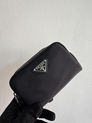 PRADA | Micro Re-Nylon pouch silver hardware Black - 1