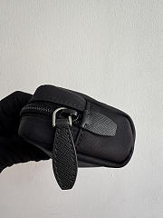 PRADA | Micro Re-Nylon pouch silver hardware Black - 5