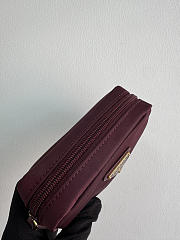 PRADA | Micro Re-Nylon pouch gold hardware Burgundy - 6