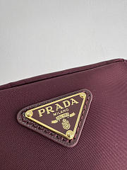 PRADA | Micro Re-Nylon pouch gold hardware Burgundy - 3
