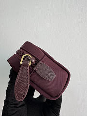 PRADA | Micro Re-Nylon pouch gold hardware Burgundy - 2