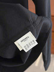 Hermès H-logo embroidered long sleeve shirt black - 6