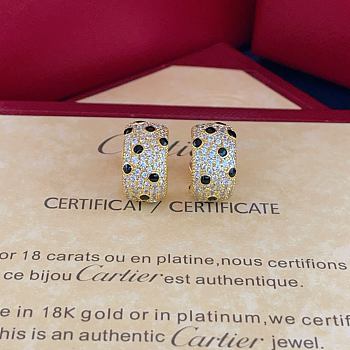 Cartier gold leopard print earrings