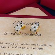 Cartier gold leopard print earrings - 5