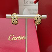 Cartier gold leopard print earrings - 3