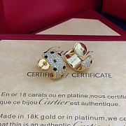 Cartier gold leopard print earrings - 2