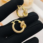 Tiffany Knot Pavé Hoop Earrings Gold - 2