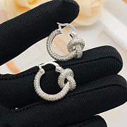 Tiffany Knot Pavé Hoop Earrings Silver - 4